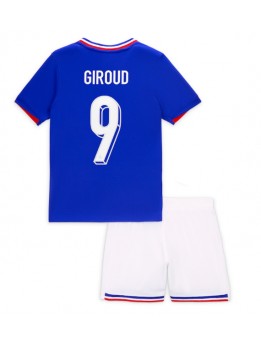 Frankrike Olivier Giroud #9 Replika Hemmakläder Barn EM 2024 Kortärmad (+ byxor)